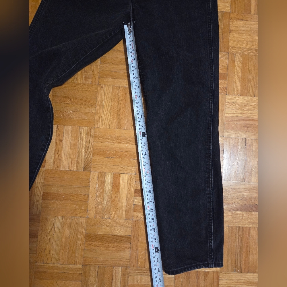 🎉 3/$60 Aritzia Sunday Best Black High-Waisted Straight Leg Denim Jeans Size 26 - Picture 8 of 10